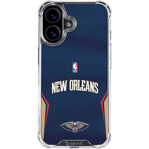 NBA New Orleans Pelicans Jersey iPhone 16 Clear Case